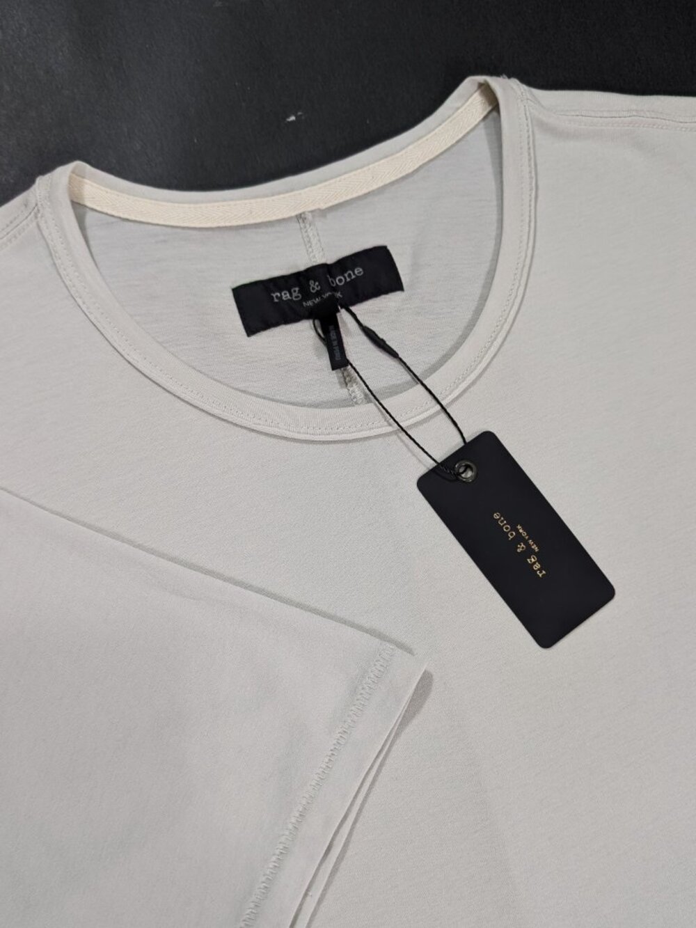 $98 Rag & Bone Men's Short Sleeve Tee In Luna Rock Size XL T-shirt
